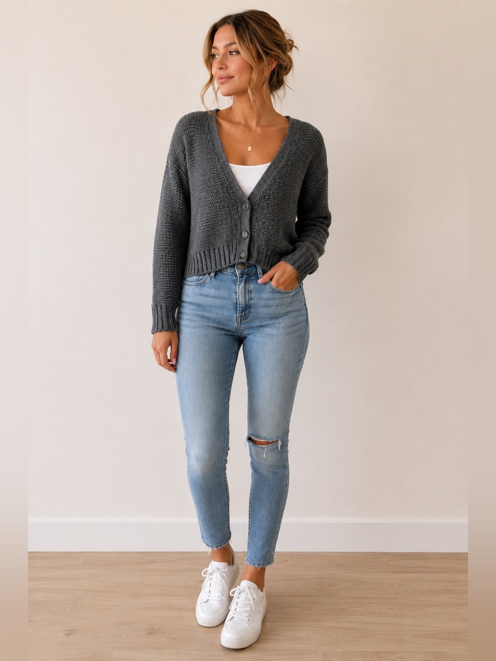 American Eagle Charcoal Cardigan